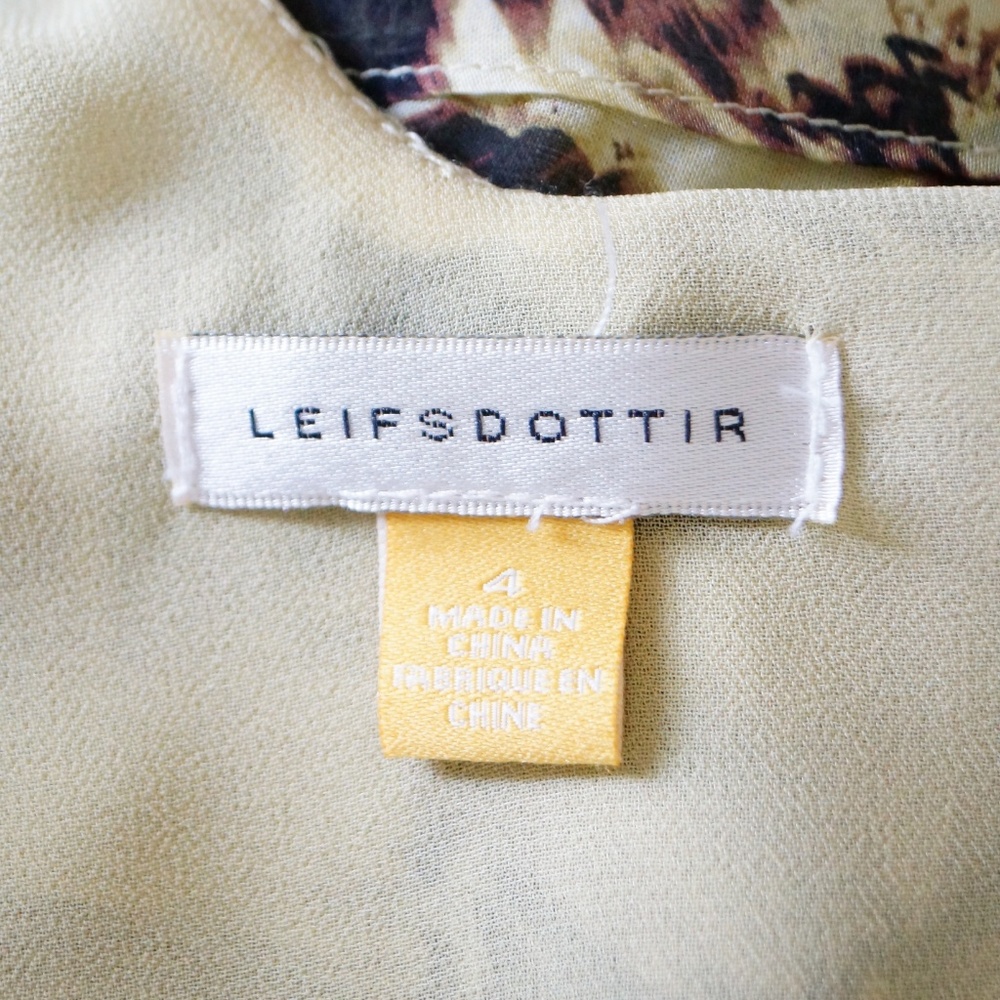 Leifsdottir Anthro Yellow Butterfly Silk Dress - Picture 7 of 7